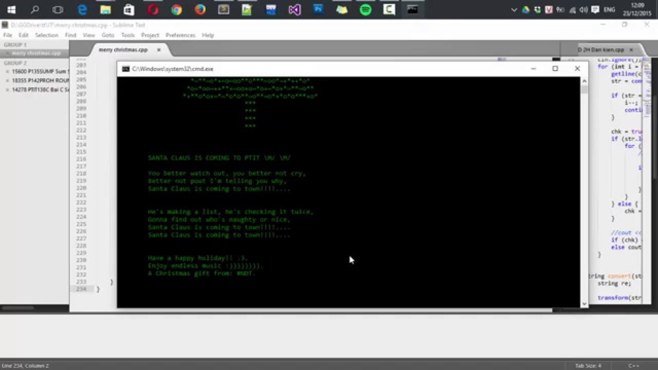 Merry Christmas [C++ is coming to town version] :)) - YouTube