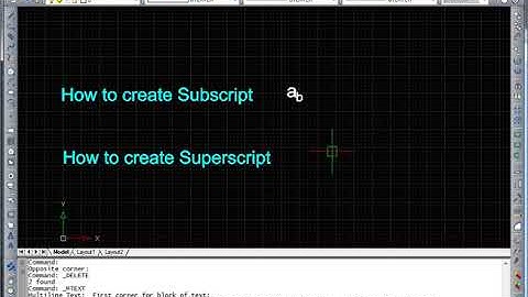 ActCAD   How to create superscript and subscript