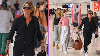 Keith Urban returns to the USA with his two daughters without his wife Nicole Kidman after a holiday