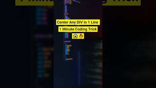 Center Any DIV in 1 Line CSS 😱🔥 | CSS Grid Trick You Must Know #css #coding #tricks