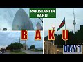 Baku Azerbaijan |Heydar Aliyev Airport| Evening Street walk | Flame towers| baku travel Vlog