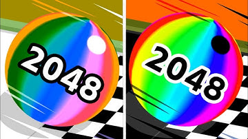 Ball Run 2048 vs Reverse Video Ball Colour Run walkthrough , iOS Android  New Update ( part : 44 )
