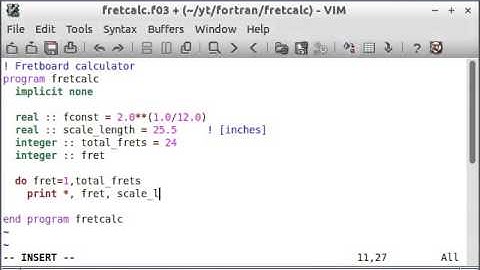 Modern Fortran by Example (2) Fretboard Calculator