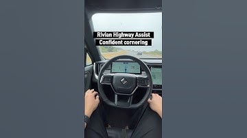 Rivian Highway Assist Stable cornering #rivian #rivianr1t #rivianr1s #rivianr2 #riviancamping