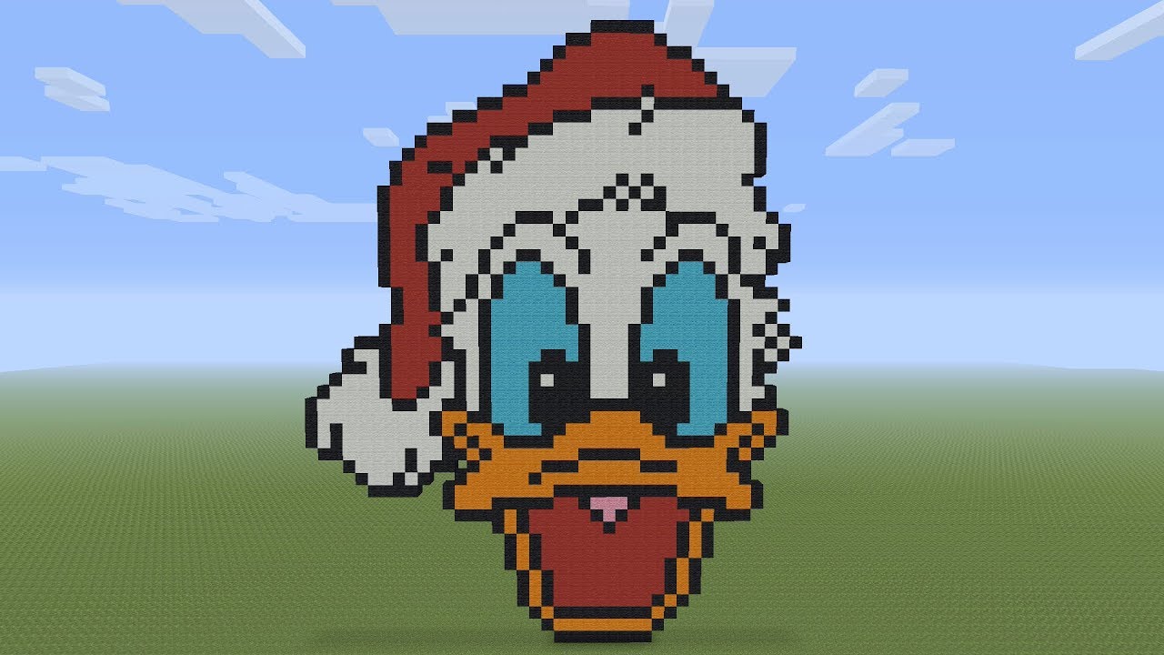 Disney Donald Duck, Disney Donald Duck Minecraft, How to Build Christmas Do...