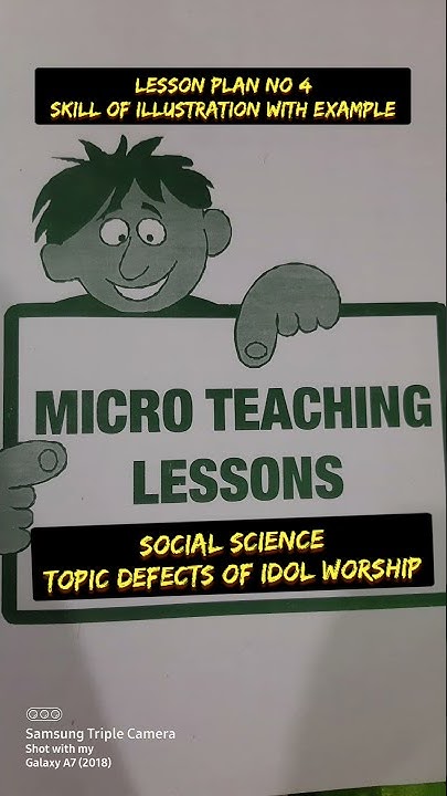Micro Teaching Lesson Plan No 4/B.ed First year/Social Science/Skill of ...