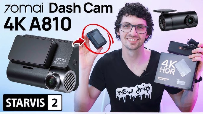 4K HDR Dash Cam for Car Front and Rear Built-in GPS A810