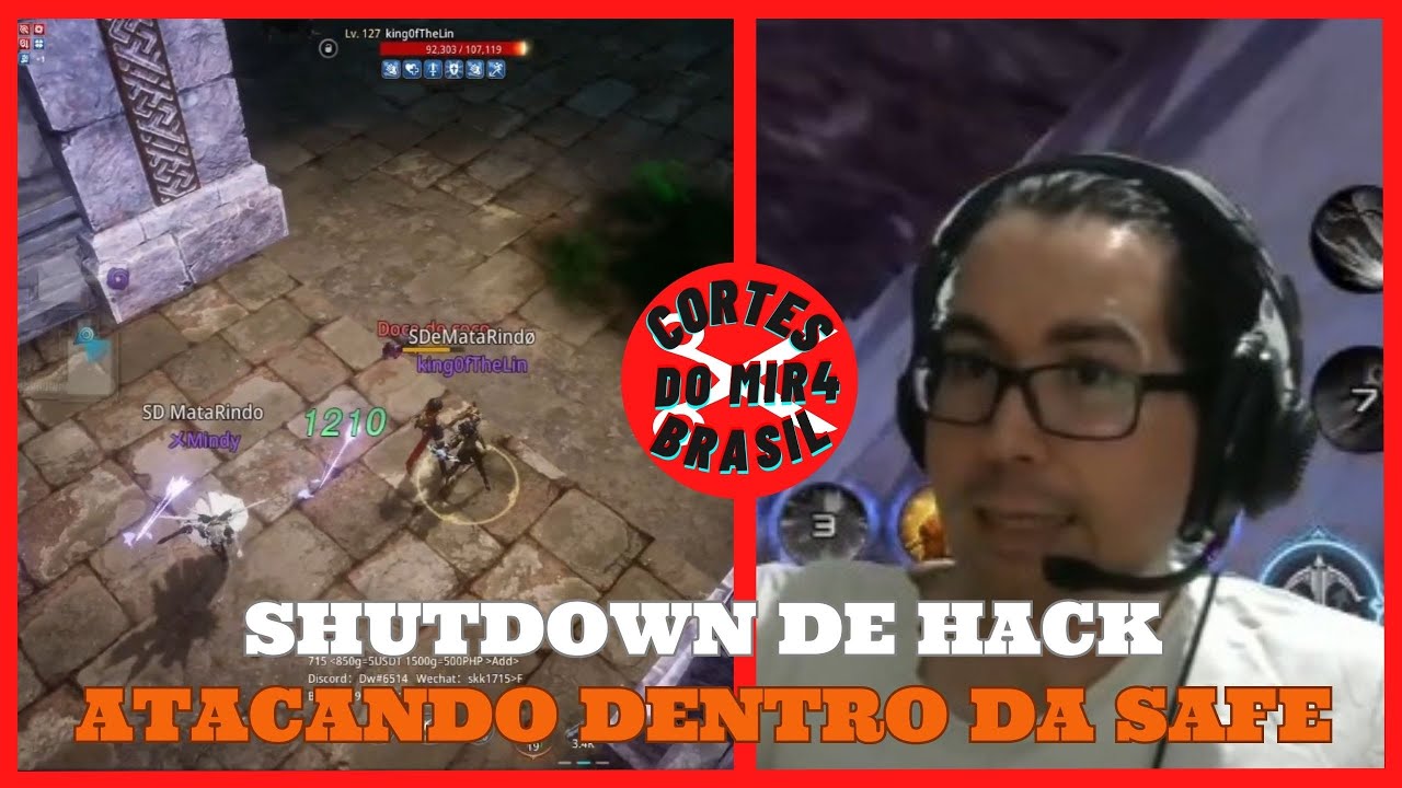 SHUDOWN DE HACK ATACANDO DENTRO DA SAFE ? | CORTES DO MIR4 BRASIL