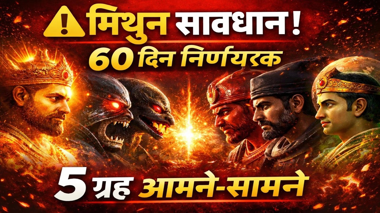 ⚠️ मिथुन सावधान! 60 दिन भाग्य पलट देंगे| 5 ग्रह, ग्रहण, अंगारक और बड़ा कर्म युद्ध #geminihoroscope