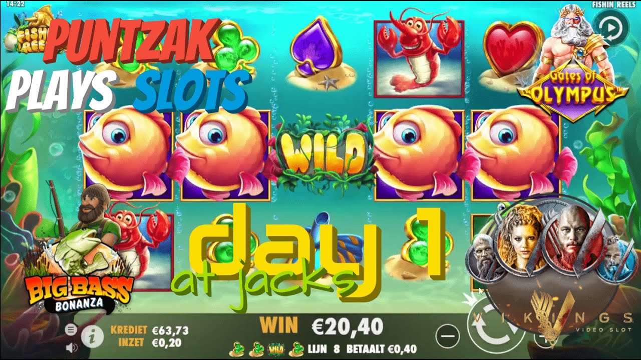 LooW STAKES SLOTTINGJACKS CASINO DAY 1 vikingsfishin reelsgates of