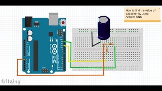 How to measure capacitance by using Arduino uno || Fritzing || Arduino Programming