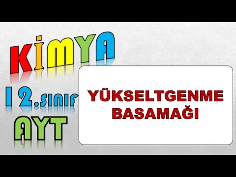 12.Sınıf / AYT Kimya - YÜKSELTGENME BASAMAĞI