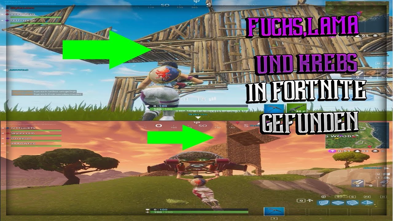 lama fuchs und krebs in fortnite fortnite battle royale deutsch - fuchs krebs fortnite