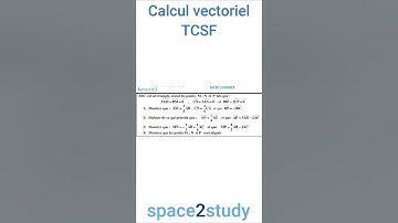 Exercice 1   série 6   Calcul vectoriel   TCSF   Maths
