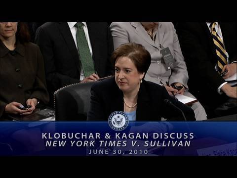 Klobuchar & Kagan Discuss New York Times v. Sullivan