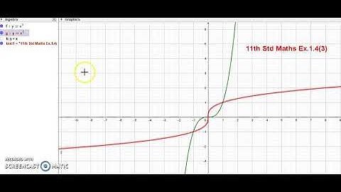 11th Std Maths Ex.1.4(3) Graph the function f(x)=x^3 and g(x)=(x)^(1/3) Using accurate illustrations