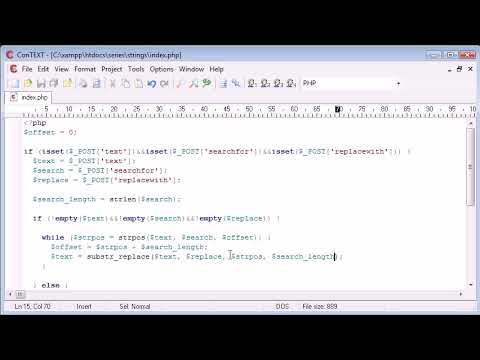 Beginner PHP Tutorial 57 Creating a Find and Replace Application Part 4