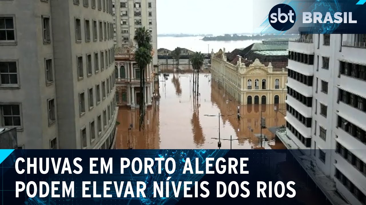 Chuvas em Porto Alegre podem elevar níveis dos rios para acima dos 5 metros | SBT Brasil (11/05/24)