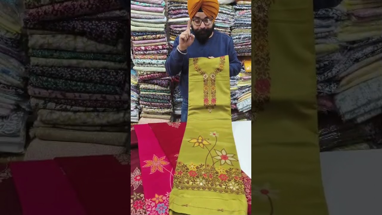 #Kca beautiful kani pashmina suit#neck work#bottom work#flower print#msp-1150 free ship#📞👉6284531970
