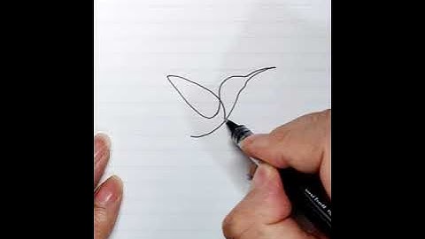 Learn how to draw a hummingbird with one line
