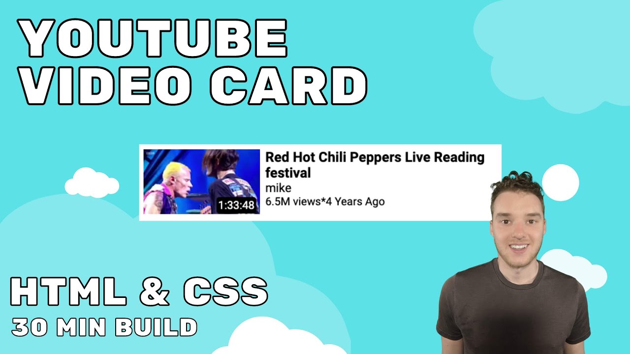 Build a YouTube Video Card in 30 Minutes | HTML & CSS