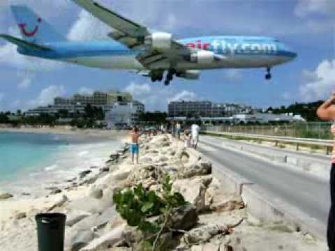 St Martin Maho Bay Beach セントマーチン島 着陸 Youtube