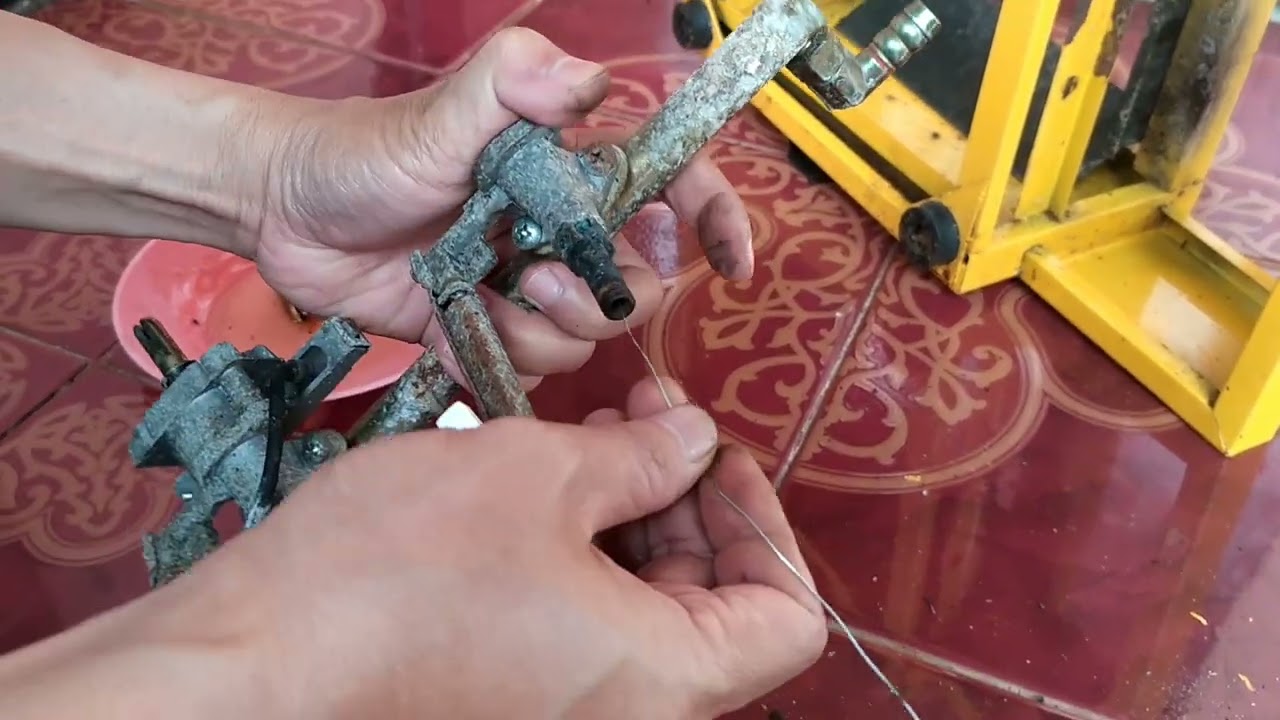 part 2 cara memperbaiki kompor gas sosis/ api pemanggang putaran knop macet