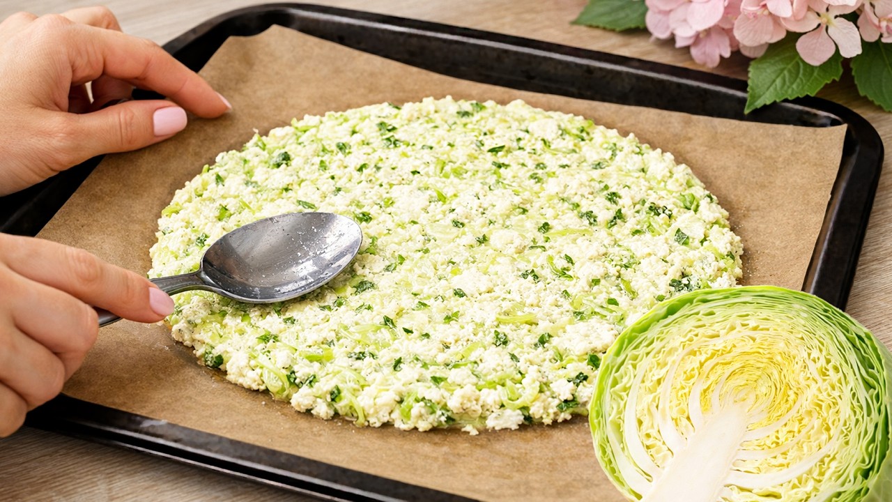 Wie Man Gesunde Pizza zu Hause macht! So lecker! Kohl und Hühnchen Rezept!