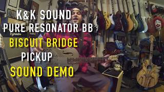 K & K Sound Pure Resonator BB  Pickup Sound Demo - Modified Gretsch Honey Dipper Resonator Guitar