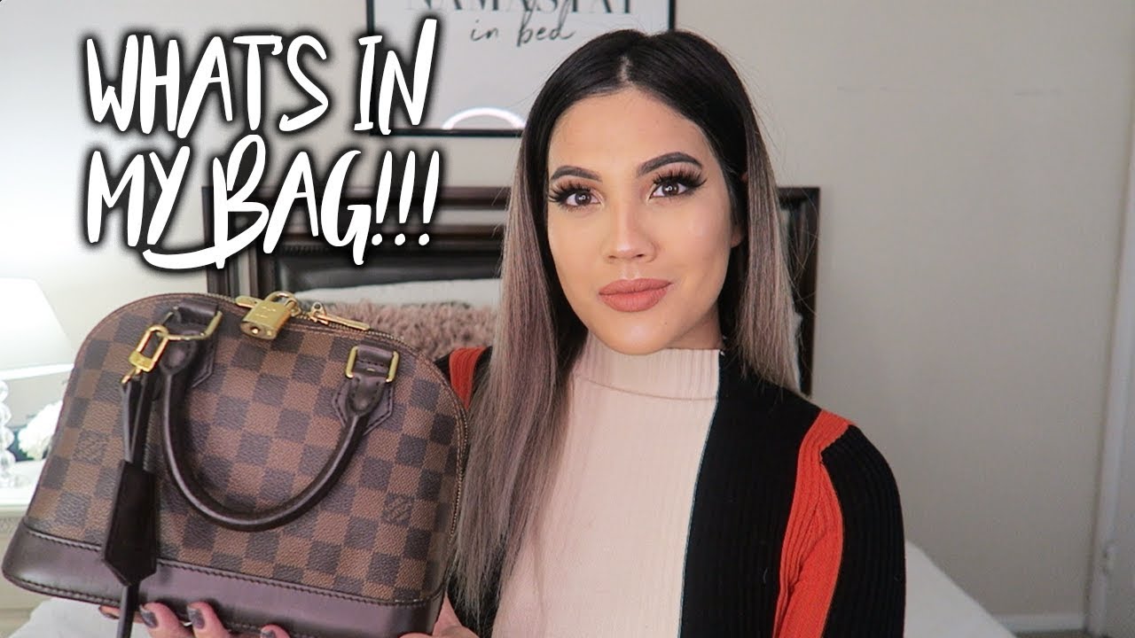 WHAT&#39;S IN MY BAG! Louis Vuitton Alma BB - YouTube