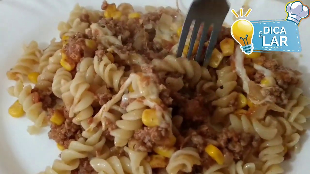 MACARRÃO COM CARNE MOÍDA #almoçocompleto - YouTube