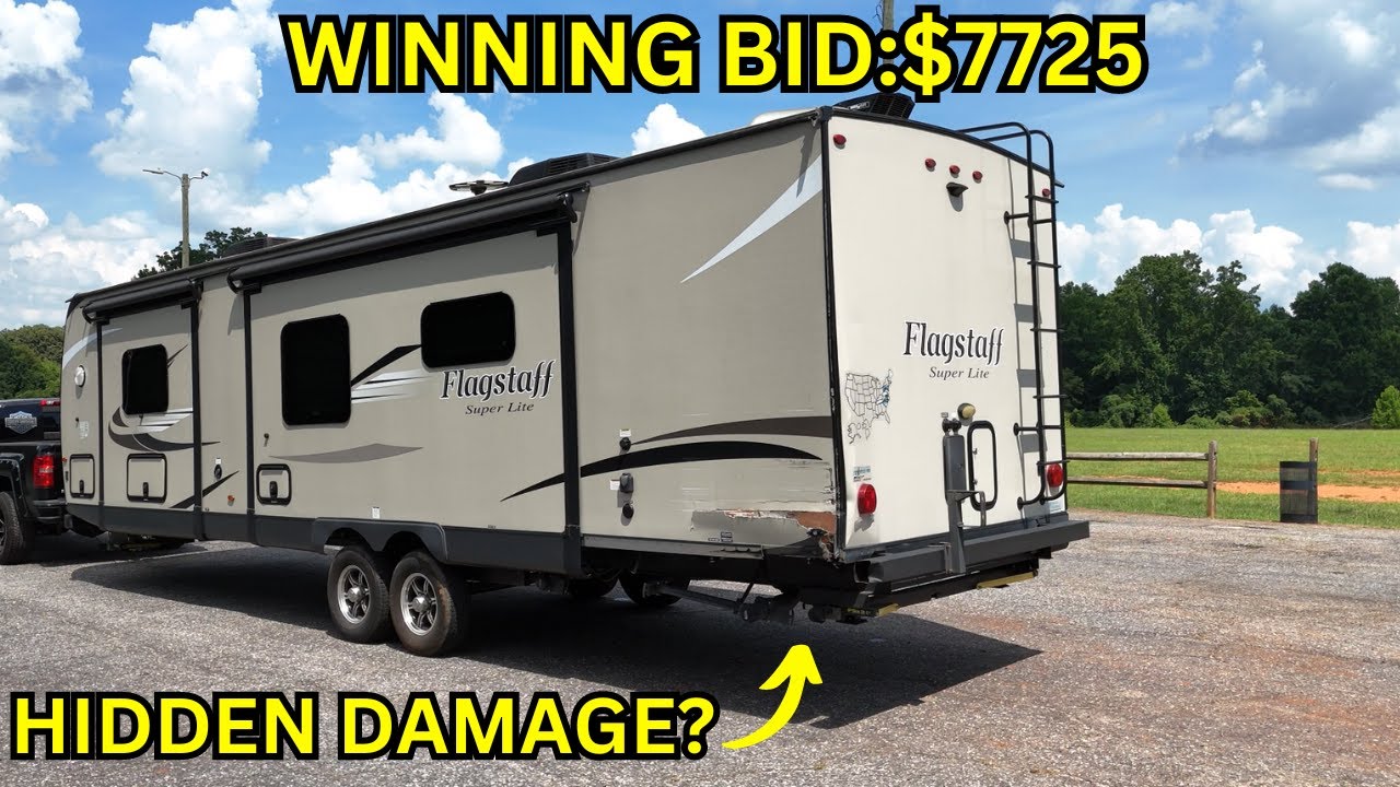 WE WON A WRECKED FLAGSTAFF CAMPER DID WE GET A GOOD DEAL?