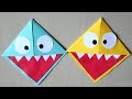 DIY Easy Paper Monster Owl Corner Bookmarks Paper Owl Bookmark 