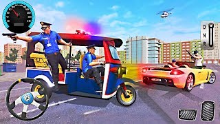 Indian Police Tuk Tuk Driving Simulator - Auto Rickshaw Gangster Chase Game screenshot 3