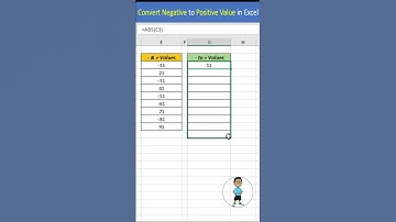 Convert Negative To Positive Value in Excel #excel #exceltips #exceltutorial #msexcel #developer