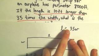 Word Problem Involving the Perimeter of a Rectangle - Ex 2