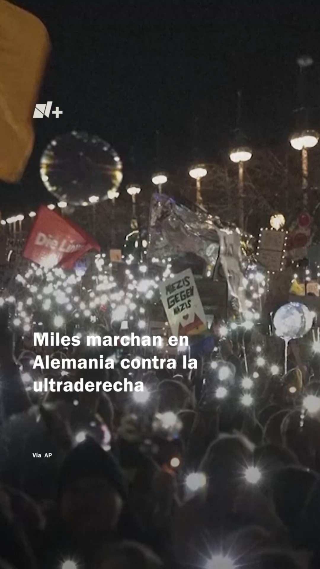 Manifestación antifascista en Alemania #nmas #shorts #alemania