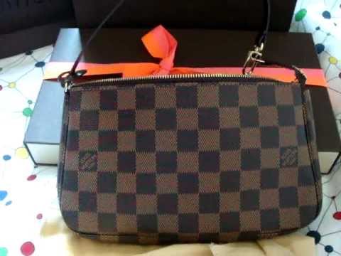 LOUIS VUITTON Pochette Accesoires, Damier Ebene! :) - YouTube