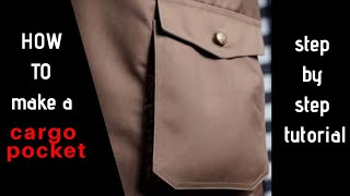 how to make a cargo pocket step by step