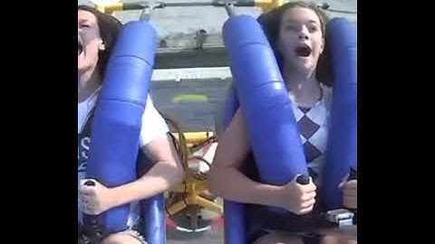 Moment SEAGULL smacks into teenager's face on 75mph slingshot ride