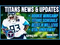 Titans news rookie minicamp nfl schedule otas belief in will levis  more  mca titans podcast