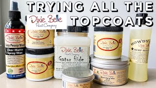 Trying All the @DixieBellePaint Topcoats & Limited Fall Paint Color Release