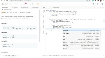 LeetCode 46 -  Permutations - Backtrack - Java