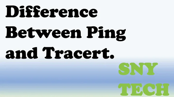 Difference Between Ping and Tracert.