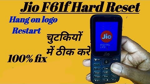 Jio LYF F61F hang on logo Auto restart problem solution .