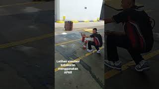 Fire Drill Simulation🔥cara menggunakan apar dengan benar #simulation #damkar #apar #firedrill