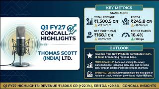 Thomas Scott (India) Ltd. Earning presentation conference call Q1FY27 ( Concall )