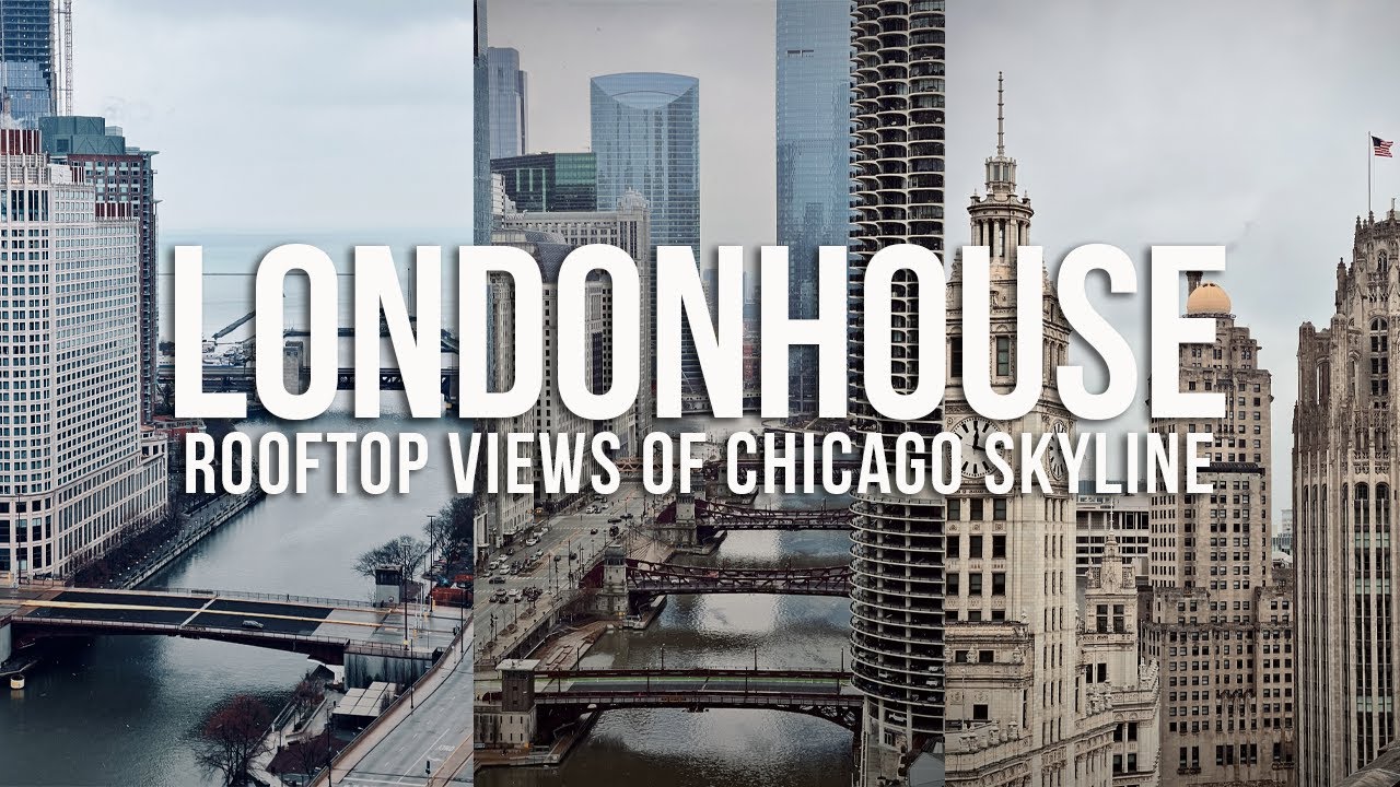 LondonHouse Rooftop Views | Chicago Skyline | Relaxing 4K