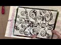 Klimt Tree of Life Stencil Low Relief Brayer Prints–Tutorial Tidbits