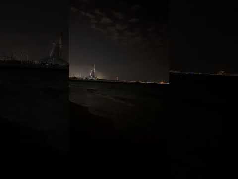 Dubai Beach Night Moon View #shorts #dubai #uae #ytshorts #middleeast #youtubeshorts #lucknow
